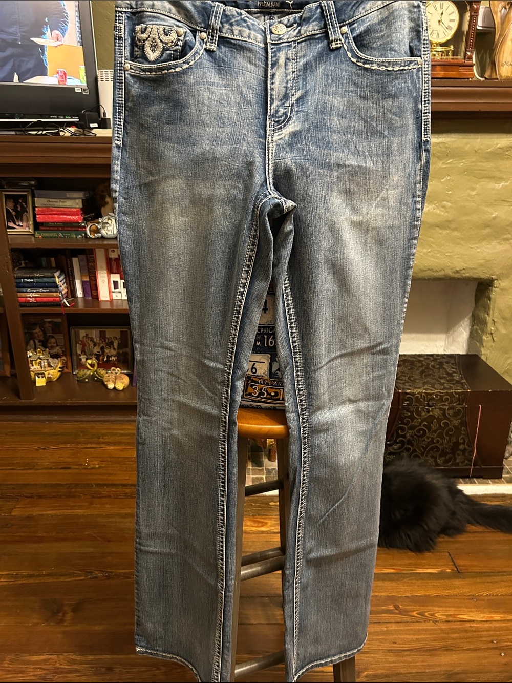 Love Indigo Women's Light Blue Flare Jeans